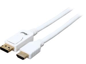 Rosewill RCDC-14009 - 3-Foot White DisplayPort to HDMI 28 AWG Cable - Male to Male Rosewill RCDC-14009 - 3-Foot White DisplayPort to HDMI 28 AWG Cable - Male to Male