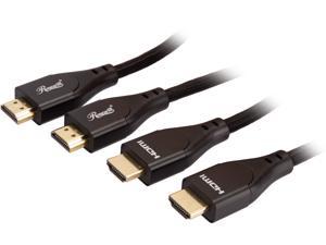 Rosewill RCHD-20004 Braided HDMI 2.0 Cable, Black, 3 Feet, 2-Pack