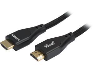 Rosewill RCHD-20007 Braided HDMI 2.0 Cable, Black, 15 Feet