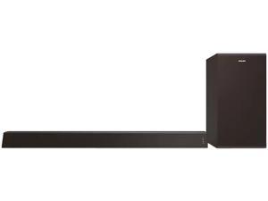 PHILIPS 2.1 CH Wireless Subwoofer HDMI Arc Dolby Audio 300 W Sound Bar Speaker - Black