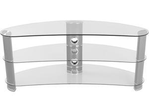 AVF FS1200CURCS-A up to 60" Silver Effect / Clear Glass Curved TV Stand AVF FS1200CURCS-A up to 60" Silver Effect / Clear Glass Curved TV Stand