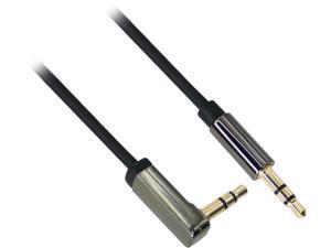 Nippon Labs 50S3H-MM-RT-6-BK 6 ft. 3.5mm (1/8 inch) TRS Stereo Male to Right Angle Male Cable, Metal Shell, Gold Plated, OD: 3.00mm - Black Nippon Labs 50S3H-MM-RT-6-BK 6 ft. 3.5mm (1/8 inch) TRS Stereo Male to Right Angle Male Cable, Metal Shell, Gold Plated, OD: 3.00mm - Black
