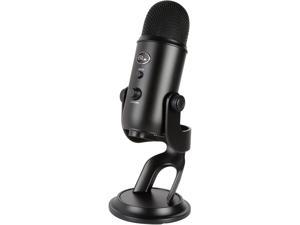 Blue Yeti USB Microphone for PC Mac Gaming Recording Streaming Podcasting Studio and Computer Condenser Mic with Blue VOCE effects 4 Pickup Patterns Plug and Play  Blackout