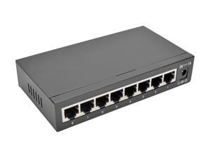 Tripp Lite 8-Port Gigabit Ethernet Switch, Desktop, Unmanaged Network Switch 10/100/1000 Mbps, RJ45, Metal (NG8)