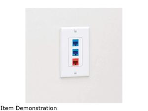 Tripp Lite N042D-100-WH Single-Gang Faceplate, Decora Style - Vertical, White