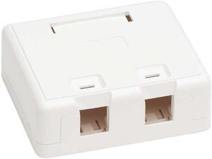 Tripp Lite N082-002-WH Surface-Mount Box for Keystone Jacks - 2 Ports, White