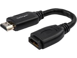 StarTech.com HD2MF6INL 6in High Speed HDMI Port Saver Cable with 4K 60Hz - Short HDMI 2.0 Male to Female Adapter Cable - Port Extender (HD2MF6INL)