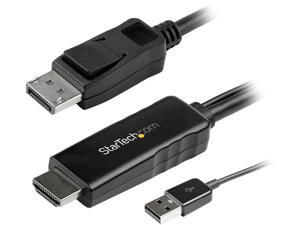 StarTech.com HD2DPMM10 10 ft. (3m) HDMI to DisplayPort Cable with USB Power - 4K 30Hz Active HDMI 1.4 to DP 1.2 Converter (HD2DPMM10) StarTech.com HD2DPMM10 10 ft. (3m) HDMI to DisplayPort Cable with USB Power - 4K 30Hz Active HDMI 1.4 to DP 1.2 Converter (HD2DPMM10)
