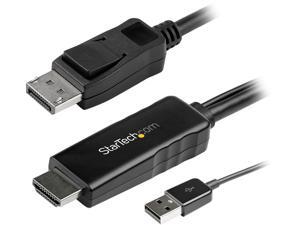 StarTech.com HD2DPMM6 6 ft. (1.8m) HDMI to DisplayPort Cable with USB Power - 4K 30Hz Active HDMI 1.4 to DP 1.2 Converter (HD2DPMM6) StarTech.com HD2DPMM6 6 ft. (1.8m) HDMI to DisplayPort Cable with USB Power - 4K 30Hz Active HDMI 1.4 to DP 1.2 Converter (HD2DPMM6)