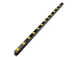 Inland - 12 Outlet 4ft Power Strip w/ 3ft Power Cord 125V/15A w/ Breaker Switch - 4INL03201