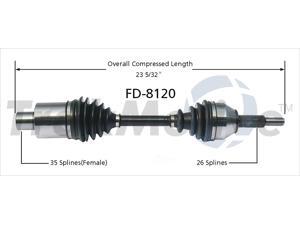 TRAKMOTIVE FD-8120 CV Axle Shaft TRAKMOTIVE FD-8120 CV Axle Shaft