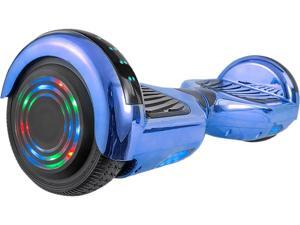 AOB Blue Chrome Hoverboard with Bluetooth Speakers AOB Blue Chrome Hoverboard with Bluetooth Speakers