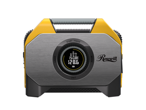 Rosewill Vortex RS6C Cordless Tire Inflator Portable Air Compressor, 160 PSI Air Pump for Car Tires with 15600mAh Battery, 100% Duty Cycle & Dual Cylinder, Air Pump for Heavy-Duty Vehicle, Orange