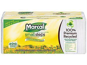 Marcal Small Steps 6506 100% Premium Recycled Luncheon Napkins,12-1/2 x 11-2/5, White, 2400/Carton Marcal Small Steps 6506 100% Premium Recycled Luncheon Napkins,12-1/2 x 11-2/5, White, 2400/Carton