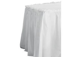 Table Set Linen-Like Table Skirting, 29" x 14', White Table Set Linen-Like Table Skirting, 29" x 14', White