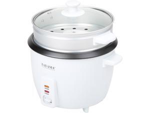 Tayama RC-8 8 Cups Uncooked / 16 Cups Cooked Rice Cooker with Steam Tray, White Tayama RC-8 8 Cups Uncooked / 16 Cups Cooked Rice Cooker with Steam Tray, White