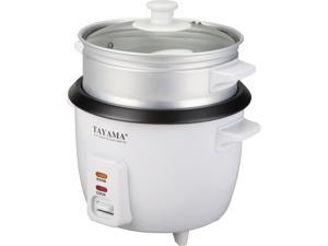 Tayama RC-3 3 Cups Uncooked / 6 Cups Cooked Rice Cooker with Steam Tray, White Tayama RC-3 3 Cups Uncooked / 6 Cups Cooked Rice Cooker with Steam Tray, White