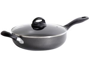 Oster Clairborne 10.25 In Covered Saute Pan w/ Helper, Charcoal Grey