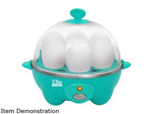 Elite Cuisine EGC-007T Automatic Easy Egg Cooker, 7 Eggs, Teal Elite Cuisine EGC-007T Automatic Easy Egg Cooker, 7 Eggs, Teal