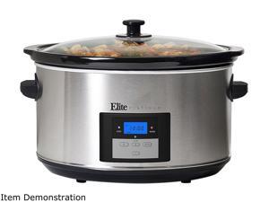 Elite Platinum MST-900D Maxi-Matic 8.5-Quart Digital Programmable Slow Cooker, Oval Stainless Steel with 3 Temperature Settings and Timer Elite Platinum MST-900D Maxi-Matic 8.5-Quart Digital Programmable Slow Cooker, Oval Stainless Steel with 3 Temperature Settings and Timer