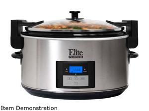 Elite MST-900VXD Stainless Steel 8.5 Qt. Platinum 8.5 Qt. Programmable Slow Cooker With Locking Lid Elite MST-900VXD Stainless Steel 8.5 Qt. Platinum 8.5 Qt. Programmable Slow Cooker With Locking Lid