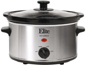 Elite Gourmet MST-275XS 2 Qt Oval Stainless Steel Slow Cooker Elite Gourmet MST-275XS 2 Qt Oval Stainless Steel Slow Cooker