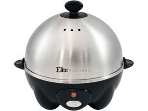 Elite Platinum EGC-508 Egg Cooker with Stainless Steel Egg Tray and Lid, 7 Eggs, Black Elite Platinum EGC-508 Egg Cooker with Stainless Steel Egg Tray and Lid, 7 Eggs, Black