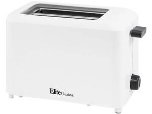 Elite ECT-1027 White Cool Touch Toaster with Extra Wide 1.25" Slots for Bagels and Specialty Breads, 2 Slices, Black Elite ECT-1027 White Cool Touch Toaster with Extra Wide 1.25" Slots for Bagels and Specialty Breads, 2 Slices, Black