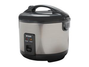 Tiger JNP-S10U 5.5-Cup (Uncooked),11 Cups(Cooked) Rice Cooker and Warmer, Stainless Steel Gray