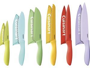 Cuisinart C55-12PCER1 12pc Ceramic Coated Color Knife Set with Blade Guards