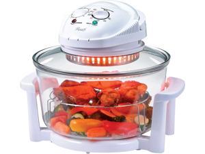 Rosewill R-HCO-15001 18Qt Infrared Halogen Stainless Steel Convection Oven | Extender Ring and Accessories Included | Built-in Timer | White