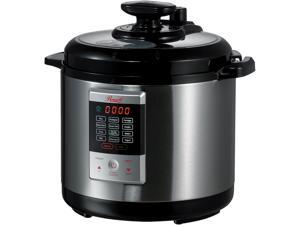 Rosewill 6 Qt. Electric Pressure Cooker, 8-in-1 Programmable Multi Cooker: Slow Cooker, Rice Cooker, Pressure Cooker, Food Steamer, Saute, Yogurt Maker, Deep Fryer, Warmer w/ Stainless Steel Pot