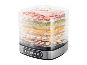 Rosewill Essential Food Dehydrator, 5 Stackable Trays with Adjustable 48H Timer and Temperature Control - Electric Food Preserver for Jerky, Fruits, Veggies, Meat & Dog Treats, Large capacity