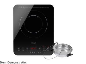 Works w/Stainless Steel Pan/Magnetic Cookware NutriChef 1800w Portable Digital Ceramic Countertop Double Burner Cooktop w/Countdown Timer Dual 120V Electric Induction Cooker 