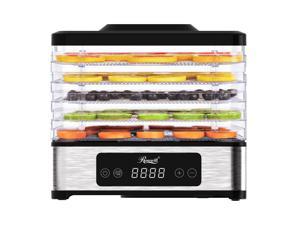 Rosewill Compact Food Dehydrator, 5 Stackable Trays with Adjustable 48H Timer and Temperature Control - Electric Food Preserver for Jerky, Fruits, Veggies, Meat & Dog Treats