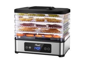 Rosewill Compact Food Dehydrator, 5 Stackable Trays with Adjustable 48H Timer and Temperature Control - Electric Food Preserver for Jerky, Fruits, Veggies, Meat & Dog Treats