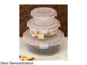 Cookpro 618 6 pc Food Container Set with Airtight Lock Round Cover Cookpro 618 6 pc Food Container Set with Airtight Lock Round Cover