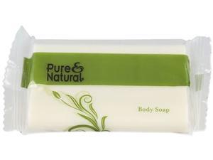 Pure & Natural Body & Facial Soap, # 1 1/2, Fresh Scent, White, 500/Carton Pure & Natural Body & Facial Soap, # 1 1/2, Fresh Scent, White, 500/Carton