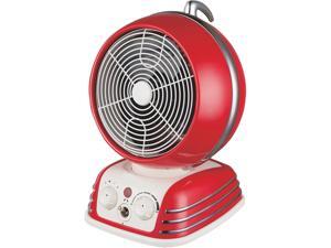 Optimus H-1418 Retro Design Oscillating Fan Heater, Red Optimus H-1418 Retro Design Oscillating Fan Heater, Red
