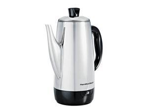 Hamilton Beach 40616 12-Cup Percolator with Cool-Touch Handle, Stainless Steel