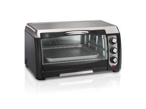 Hamilton Beach Countertop Toaster Oven, Easy Reach With Roll-Top Door,  6-Slice, Convection (31123D), Silver –