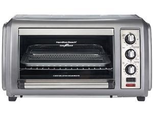 Hamilton Beach 31436 Stainless Steel Sure-Crisp 6 Slice Air Fryer Countertop Toaster Oven with Easy Reach Door