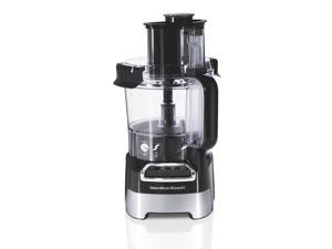 Hamilton Beach 70723 Black  Stainless 10 Cup Stack  Snap Big Mouth Food Processor