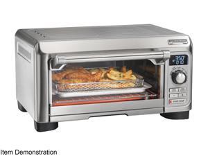 Hamilton Beach Countertop Toaster Oven, Easy Reach With Roll-Top Door,  6-Slice, Convection (31123D), Silver –