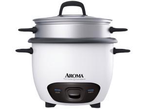 AROMA ARC-747-1NG White 7 Cups (Uncooked)/14 Cups (Cooked) Pot-Style Rice Cooker