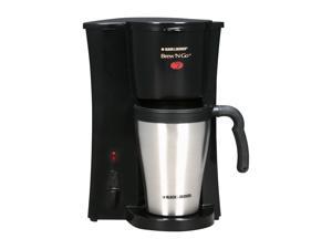 BLACK+DECKER DCM18S Brew 'n Go Personal Coffeemaker with Travel Mug, Black/Stainless Steel