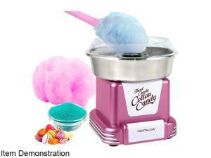 Nostalgia Electrics PCM805SSBWLPNK Metallic Pink Retro Hard & Sugar-Free Candy Cotton Candy Maker