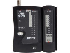 Syba SY-ACC65050 2-Piece Multi-Network Cable Tester for RJ45, RJ-11, RJ-12, Coaxial, and Modular Cables, RoHS