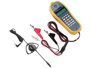 Fluke Networks 25501109 TS25D Telephone Test Set with Angled Bed-of-Nails Clips, Earpiece, 6-Wire In-line Modular Adapter, and Pouch