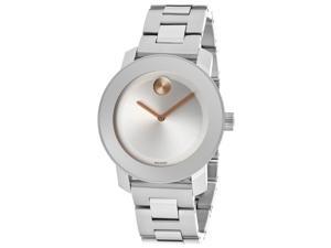 Movado Bold Ladies Silver Dial Mirror Stainless Steel Swiss Quartz Watch 3600084